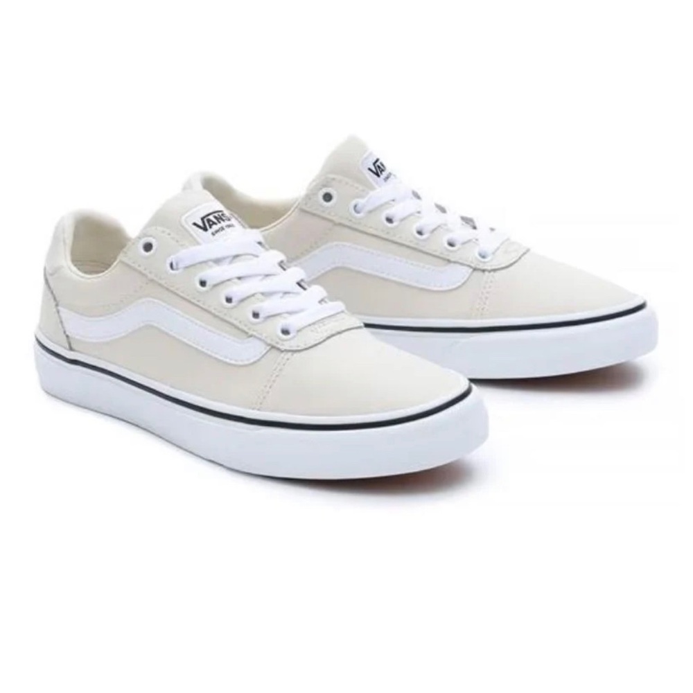 Beige leather vans 6.5